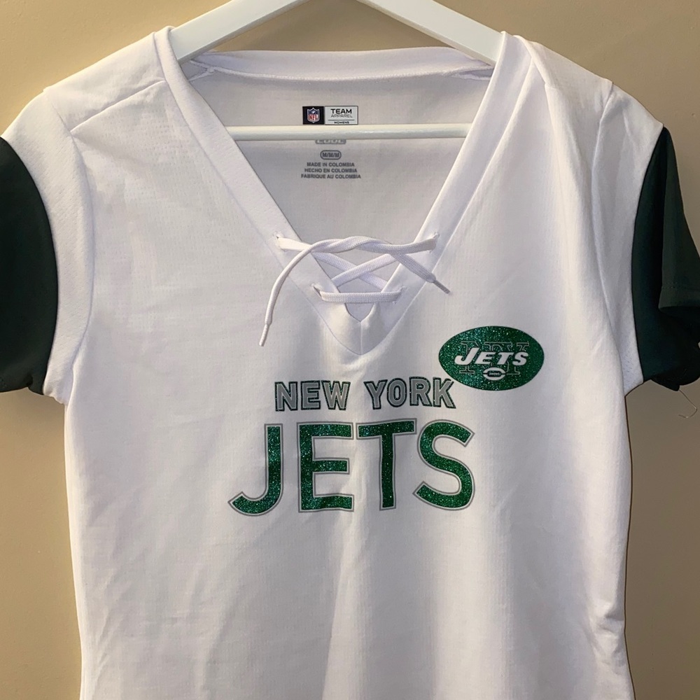 NY Jets women draw string t-shirt jersey